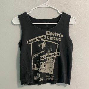 Brandy Melville Grey graphic tank top size small-medium